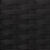 Barbados Outdoor Patio Ottoman - Hand-Woven Resin Wicker, UV & Weather Resistant - Black/Grey | Pouf Barbados pour la terrasse à l’extérieur - osier en résine tressé à la main, résistant aux rayons UV et aux intempéries - noir et gris