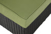 Barbados Corner Outdoor Patio Chair - Hand-Woven Resin Wicker, UV & Weather Resistant - Black/Green | Fauteuil en coin Barbados pour la terrasse à l’extérieur - osier en résine tressé à la main, résistant aux rayons UV et aux intempéries - noir et vert