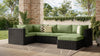 Barbados 6-Piece Patio Set with Ottoman – Green  | Ensemble Barbados 6 pièces pour la terrasse avec pouf - vert