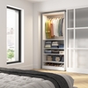 Bestar Florence 35" Modular Reach-In/Walk-In Closet System with LED Light and Shelves - White|Système de garde-robe et pièce-penderie modulaire Florence de Bestar de 35 po avec éclairage à DEL et tablettes – blanc