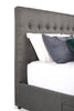 Beck Upholstered Storage Bed in Dark Grey Fabric, Button Tufted - Queen Size | Lit rembourré Beck en tissu gris foncé avec rangement et capitonnage à boutons - format grand lit