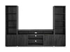 Brenner 104" 3 Piece Entertainment Center with Storage for TVs Up To 60" – Charcoal  | Meuble audio-vidéo Brenner de 104 po 3 pièces avec rangement pour téléviseurs jusqu’à 60 po - anthracite