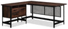 Briarbrook 65.98" Commercial Grade L-Shaped Computer Office Desk with 3-Drawers - Brown|Bureau d’ordinateur en forme de L Briarbrook de 65,98 po de qualité commerciale à 3 tiroirs - brun