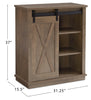 Bristow 31” Accent Cabinet with Shelves and Sliding Barn Door - Walnut Oak | Armoire décorative Bristow de 31 po avec tablettes et porte de grange coulissante - chêne noyer