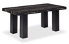 Burk Dining Table with Epoxy Resin Marble-Look Top, 72"W - Black | Table de salle à manger Burk de 72 po (L) avec dessus en résine époxy en imitation de marbre - noire