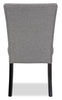 Burk Dining Chair with Polyester Fabric - Grey | Chaise de salle à manger Burk en tissu de polyester - grise