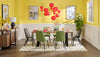 Miya Dining Chair with Polyester Fabric, Metal - Moss Green | Chaise de salle à manger Miya en tissu de polyester et en métal - vert mousse