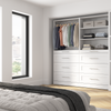Bestar Florence 71" Modular Reach-In/Walk-In Closet System with Storage - White|Système de garde-robe et pièce-penderie modulaire Florence de Bestar de 71 po avec rangement - blanc