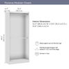 Bestar Florence 35" Modular Double Hanging Closet System - White|Système de garde-robe modulaire à 2 espaces pour suspendre Florence de Bestar de 35 po - blanc