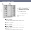 Bestar Florence 85" Modular Reach-In/Walk-In Closet System with Rods and Shoe Shelves - White|Système de garde-robe et pièce-penderie modulaire Florence de Bestar de 85 po avec tringles et tablettes pour chaussures - blanc