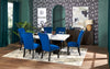 Cami Dining Chair with Velvet Fabric - Blue | Chaise de salle à manger Cami en tissu de velours - bleue