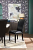 Cami Dining Chair with Vegan-Leather Fabric - Black | Chaise de salle à manger Cami en tissu en similicuir - noire