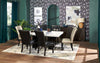 Cami Dining Table with Genuine Marble Top, 70"W - White | Table de salle à manger Cami de 70 po (L) avec dessus en marbre véritable - blanche