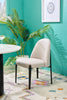 Kort & Co. Capri Dining Chair with Vegan Leather Fabric, Metal - Taupe | Chaise de salle à manger Capri de Kort & Co. en tissu de cuir végétalien et en métal - taupe