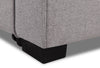 Carter 2-Piece Left-Facing Linen-Look Fabric Sleeper Sectional with Storage Chaise - Solis Grey | Sofa-lit sectionnel de gauche Carter 2 pièces en tissu d’apparence lin avec fauteuil long de rangement - gris Solis