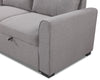 Carter 2-Piece Left-Facing Linen-Look Fabric Sleeper Sectional with Storage Chaise - Solis Grey | Sofa-lit sectionnel de gauche Carter 2 pièces en tissu d’apparence lin avec fauteuil long de rangement - gris Solis