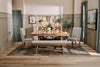 Cedar Dining Bench with Polyester Fabric, Pine Wood, Trestle-Base, 60"W - Brown | Banc de salle à manger Cedar de 60 po (L) en pin et tissu de polyester, avec base à tréteaux - brun