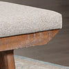 Cedar Dining Bench with Polyester Fabric, Pine Wood, Trestle-Base, 60"W - Brown | Banc de salle à manger Cedar de 60 po (L) en pin et tissu de polyester, avec base à tréteaux - brun