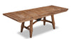 Cedar Extension Dining Table, Pine Wood, Trestle-Base, 72-96"W - Brown | Table de salle à manger extensible en cèdre, bois de pin, piètement à tréteaux, largeur 183-244 cm - Brun