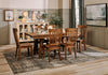 Cedar Extension Dining Table, Pine Wood, Trestle-Base, 72-96"W - Brown | Table de salle à manger extensible en cèdre, bois de pin, piètement à tréteaux, largeur 183-244 cm - Brun