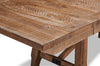 Cedar Extension Dining Table, Pine Wood, Trestle-Base, 72-96"W - Brown | Table de salle à manger extensible en cèdre, bois de pin, piètement à tréteaux, largeur 183-244 cm - Brun