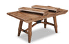 Cedar Extension Dining Table, Pine Wood, Trestle-Base, 72-96"W - Brown | Table de salle à manger extensible en cèdre, bois de pin, piètement à tréteaux, largeur 183-244 cm - Brun