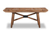 Cedar Extension Dining Table, Pine Wood, Trestle-Base, 72-96"W - Brown | Table de salle à manger extensible en cèdre, bois de pin, piètement à tréteaux, largeur 183-244 cm - Brun