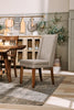 Cedar Dining Chair with Polyester Fabric, Pine Wood - Beige | Chaise de salle à manger Cedar en tissu de polyester et en pin - beige