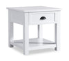 Centennial 24" Modern End Table with Storage and Shelf - White | Table de bout moderne Centennial de 24 po avec rangement et tablette - blanche