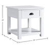 Centennial 24" Modern End Table with Storage and Shelf - White | Table de bout moderne Centennial de 24 po avec rangement et tablette - blanche