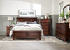 Chelsea 5pc Bedroom Set with Storage Bed, Dresser & Mirror, Cherry Brown - Queen Size | Ensemble de chambre à coucher Chelsea 5 pièces avec lit de rangement, commode et miroir, brun cerisier - format grand lit