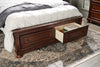 Chelsea 5pc Bedroom Set with Storage Bed, Dresser & Mirror, Cherry Brown - Queen Size | Ensemble de chambre à coucher Chelsea 5 pièces avec lit de rangement, commode et miroir, brun cerisier - format grand lit