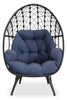 Coco Egg Outdoor Patio Chair - Blue | Fauteuil en forme d’œuf Coco pour la terrasse et l’extérieur - bleu