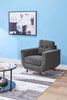 Cosmo 34" Fabric Chair with Tufted Back Cushion - Charcoal | Fauteuil Cosmo de 34 po en tissu avec coussin de dossier capitonné - anthracite