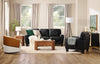 Curt 41" Genuine Leather Chair with Button Tufting - Black | Fauteuil Curt de 41 po en cuir véritable avec capitonnage à boutons - noir