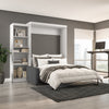 Bestar Pur Queen 5-Shelf Murphy Bed with Sofa - White|Grand lit escamotable Pur de Bestar avec 5 tablettes et sofa - blanc