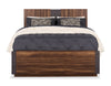 Scott Living Dante Panel Bed with Headboard & Frame, Brown - Queen Size | Lit à panneaux Dante de Scott Living avec tête de lit et cadre de lit, brun - format grand lit