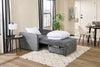 Dawn 42" Chenille Fabric Sleeper Chair - Grey | Fauteuil-lit Dawn de 42 po en tissu de chenille - gris