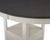 Dena Dining Table with 42-60"W Extension, Round  - Dove Grey | Table de salle à manger ronde Dena de 42 po à 60 po (L) avec rallonge - gris tourterelle