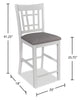 Dena Counter-Height Dining Chair with Linen-Look Fabric - Dove Grey | Chaise de salle à manger Dena de hauteur comptoir en tissu d’apparence lin - gris tourterelle