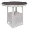 Dena Counter-Height Dining Table with 42-60"W Extension, Round  - Dove Grey | Table de salle à manger ronde Dena de 42 po à 60 po (L) de hauteur comptoir et avec rallonge - gris tourterelle