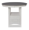 Dena Counter-Height Dining Table with 42-60"W Extension, Round  - Dove Grey | Table de salle à manger ronde Dena de 42 po à 60 po (L) de hauteur comptoir et avec rallonge - gris tourterelle