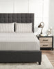 Striped 4-Piece King Cotton Sheet Set - Dark Grey | Ensemble de draps Striped de 4 pièces en coton pour très grand lit - gris foncé