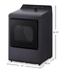 LG 7.3 Cu. Ft. Electric Dryer - Matte Black - DLE8400BE | Sécheuse électrique LG de 7,3 pi³ - noir mat - DLE8400BE
