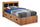 Driftwood Mates Bed with Bookcase Headboard Set for Kids, Brown - Twin Size