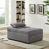 Dune 43.75" Fabric Convertible Sleeper Chair with Tufted Cushions - Grey | Fauteuil-lit convertible Dune de 43,75 po en tissu avec coussins capitonnés - gris