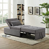 Dune 43.75" Fabric Convertible Sleeper Chair with Tufted Cushions - Grey | Fauteuil-lit convertible Dune de 43,75 po en tissu avec coussins capitonnés - gris