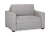 Dusk 52\" Linen-Look Fabric Sleeper Chair with Track Arms - Grey