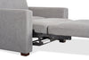 Dusk 52" Linen-Look Fabric Sleeper Chair with Track Arms - Grey | Fauteuil-lit Dusk de 52 po en tissu d’apparence lin avec accoudoirs rectilignes - gris