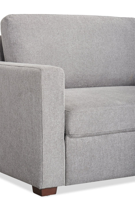 Dusk 52\" Linen-Look Fabric Sleeper Chair with Track Arms - Grey